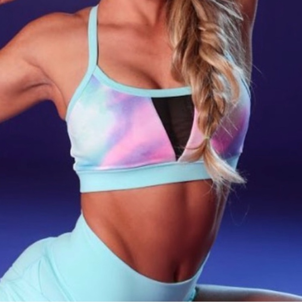 Popflex iridescent mermaid sports bra size 6
